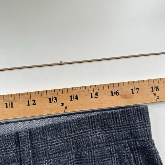 J. CREW Men's 484 Slim Fit Brushed Twill Plaid Pants Size 34 X 28 Dark Gray - Picture 5 of 12